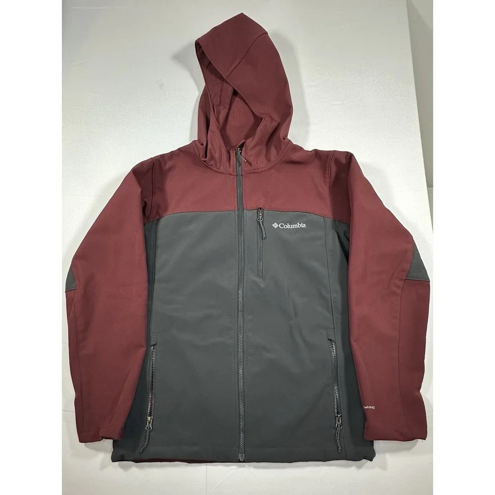 Columbia Omni-Wind Block Softshell Jacket Red  Men's Medium Windproof Full Zip